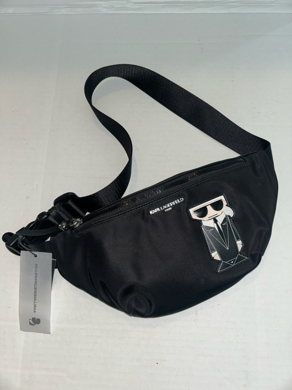 Karl Lagerfeld black Amour crossbody/belt bag Danny pack NEW